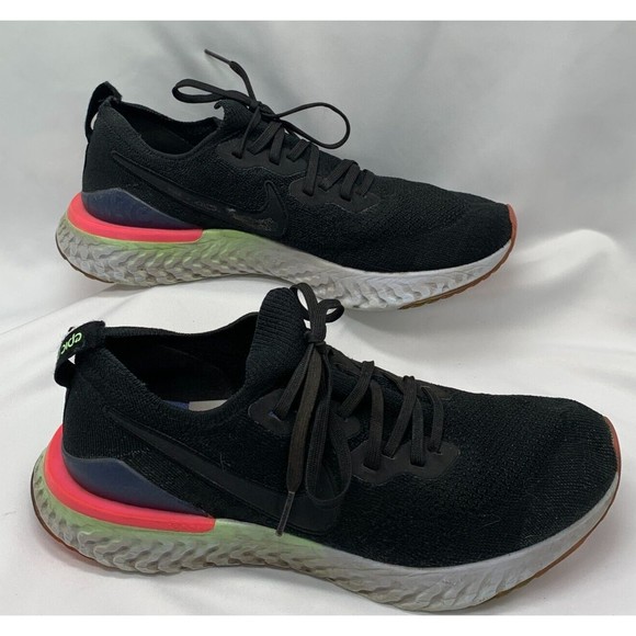 NIKE Epic React Flyknit 2 Pixel Running Shoes Sneakers- BQ8928-003- Men'… - Picture 2 of 12